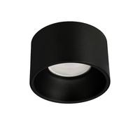 EDO Lámpara de Techo Empotrable ZAMA Black S Redondo - Ø85*50mm, Plafón de Techo Foco de Aluminio en Negro, Foco Empotrable de Techo para Dormitorio, Cocina, Salón (no in U10/GU5.3)