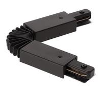 EDO - Sistema SEVA - Conector Flexible para Carril de Techo Negro - Extensión Flexible para Riel de Iluminación Monofásico - SEVA Flex Connector Black, IP20 Iluminación en Carril