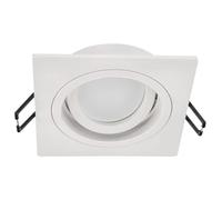 EDO, Tulid SQ Blanco foco empotrable, giratorio y cuadrado en blanco, casquillo GU10, lámpara de techo, lámpara de techo empotrable en aluminio, EDO777327