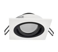 EDO Tulid SQ EDO777449 - Foco empotrable orientable, cuadrado en blanco/negro, casquillo GU10, LED, aluminio
