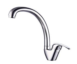 Edouard Rousseau 4050979 Grifo Monomando para Fregadero Newbury Cromado, Cromo, Bec Haut