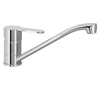 Edouard Rousseau Grifo mezclador para fregadero de cocina Cromado Born con cartucho cerámico de 40 mm y caño giratorio
