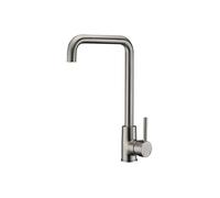 Edouard Rousseau Kiloo Grifo de cocina mezclador en acero inoxidable gris sin spray