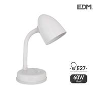 Edp 30257 flexo de sobremesa, modelo amsterdam, e27, 60w, blanco