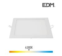Edp 31584 downlight led cuadrado 20w 1500lm, marco blanco 4.000k, 22.5