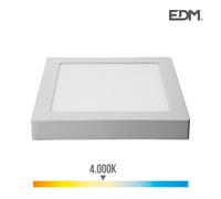 Edp 31593 downlight superficie cuadrado led marco cromo, 20w luz 4,000