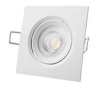 Edp 31656 Downlight Led Empotrar, Cuadrado Marco Blanco, 5W 3.200K