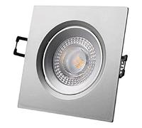 EDP 31658 Downlight Led Empotrar, Cuadrado, Marco Cromo, 5W 3.200K