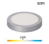 Edp downlight superficie redondo led marco cromo, 20w luz 4,000k (3159