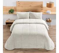 Edredón Comforter Sherpa | RISO | Manterol - Suavidad y Calidez para el Invierno (Nata, 180 CM)