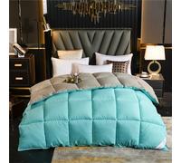 Edredón Nórdico De Plumas Edredón Cama Todas Estaciones, Relleno Pluma Y Plumón De Ganso Desde Latitudes Altas, Ligero Y Suave, 100% Algodón, Lavar A Maquina, 240x220cm (Green,150*200 cm 3kg)