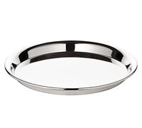 EDZARD Bandeja Marlene, Ronda, Acero Inoxidable Pulido a Espejo, diámetro 34 cm, Plato para Servir