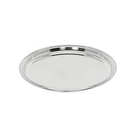 EDZARD Bandeja Pipe, ronda, plateada, diámetro 22 cm, plato para servir