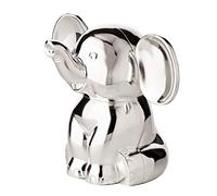 EDZARD Hucha/alcancía Elefante, Plateado, Protegido contra el deslustre, Altura 11 cm