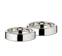 EDZARD Juego de 2 portavelas Sanremo, niquelados, diámetro 10 cm, para Velas de Pilar ø 8 cm, Placas para Velas, candeleros