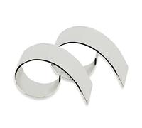 EDZARD Juego de 2 servilleteros Volute, Plateados, Resistentes al deslustre, Largo 6cm, diámetro 3,5cm