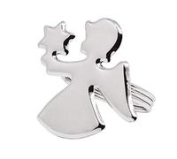 EDZARD Juego de 4 Servilleteros de aro Ángel (L 5 cm), Plateados | resistente al deslustre, aros para servilletas de tela, decoración de mesa, decoración de boda, detalle para invitados