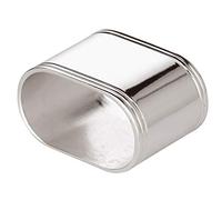 EDZARD Juego de 4 Servilleteros de aro Faden ovalados (L 5 cm), Plateados | anillos para servilletas de tela y papel, decoración de mesa, decoración de boda, detalle para invitados