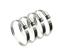 EesTeck 4Pcs 3" Adjustable 304 Stainless Steel Duct Clamps Hose Clamp Pipe Clamp Air Ducting Clamp worm drive hose clamps （65mm-89mm）