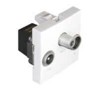 Efapel quadro 45 - Toma r-tv-sat estrella 2 módulos q-45 blanco