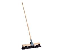 efase Cepillo barrendero 50 cm Fibra Dura Fuerte con Garra metálica con Mango Madera