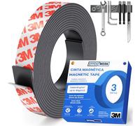 EFFEKTWERK - Rollo de cinta magnética - 3 metros de largo, 30 mm de ancho - Bandas magnéticas con fuerte respaldo autoadhesivo - Fácil de cortar y pegar a superficies planas