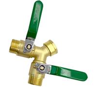 Efficient Y Styles - Válvulas de latón de 2 puertos con funcionamiento suave y de instalación rápida, adecuadas para múltiples aplicaciones, bola de flujo grande