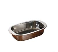 EffiFish Bandeja de pescado a la parrilla de acero inoxidable de 39 x 23 cm, placa cuadrada profunda para estufas eléctricas de inducción de gas, antiadherente para superficie, fácil de limpiar, plata
