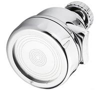 EffiFish Extensor giratorio de grifo de cocina de 360 grados con cabezal de pulverización de ahorro de agua, aireador antisalpicaduras para grifos estándar de 22 mm, acabado plateado (H)