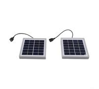 EffiFish Juego de 2 paneles solares de 5 W con marcos de montaje, salida USB para carga de dispositivos al aire libre, diseño resistente a la intemperie, blanco