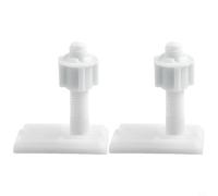 EffiFish Kit de reparación de bisagras de asiento de inodoro, paquete de 2 tornillos de plástico blanco, arandelas para piezas de repuesto estándar de fijación de asiento de baño (B)