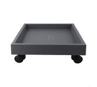 EffiFish Soporte cuadrado para macetas con ruedas, bandeja movible, para plantas en maceta, interior y exterior, jardín, plataforma móvil rodante para macetas pesadas (interior de 27 cm)