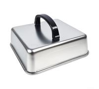 EffiFish Tapa cuadrada de cocina uniforme de 26 cm, diseño de retención de | Mantiene el calor y el humo, incluso para cocinar carne, mango ergonómico, ajuste cuadrado de 26 cm, esencial para barbacoa