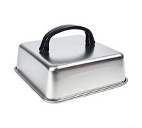 EffiFish Tapa cuadrada de cocina uniforme de 26 cm, diseño de retención de | Mantiene el calor y el humo, incluso para cocinar carne, mango ergonómico, ajuste cuadrado de 26 cm, esencial para barbacoa