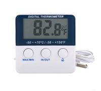 EffiFish Termómetro electrónico para frigorífico con alarma, monitor de temperatura máxima mínima para congelador, enfriador de vino, compacto