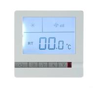 EffiFish Termostato digital programable para calefacción central de CA y ventilación, panel LCD de 86 x 86 mm con retroiluminación azul