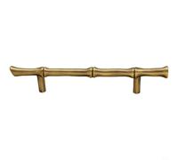 EffiFish Tiradores de gabinete de bronce francés vintage para cajones de latón macizo, diseño de juntas de madera para armario, muebles de cocina (B)
