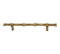 EffiFish Tiradores de gabinete de bronce francés vintage para cajones de latón macizo, diseño de juntas de madera para armario, muebles de cocina (C)