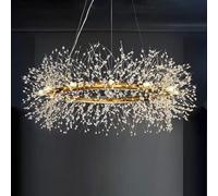 EFPD Lámparas de araña de cristal modernas, lámparas de araña doradas, adecuadas para restaurantes, salas de estar, cocinas, pasillos - 100 cm