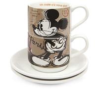 Egan PWM02I/PA - Juego de tazas de café, modelo en la ciudad París, porcelana, multicolor, paquete de 2 unidades