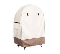 Egg Chair - Funda impermeable para silla colgante de ratán 210D Oxford con cremallera y correa para viento, jardín, terraza, resistente a la intemperie, color negro y beige, 115 x 63 x 140 cm (D)
