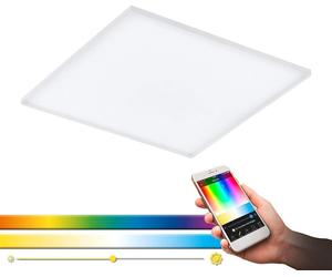 Eglo 32347, panel LED para techo, modelo Crosslink TURCONA-C, color blanco, dimensiones: largo 59,5 cm, ancho 59,5 cm, alto 6 cm, regulable, temperatura de color ajustable de 2700K a 6500K, con funció