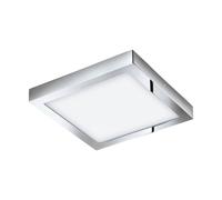 Eglo 33668, panel LED para techo, modelo Crosslink FUEVA-C, color cromado, dimensiones: 30 cm de largo, 30 cm de ancho, 4 cm de alto, regulable, IP44, rango de temperatura de color de 2700-6500K, con