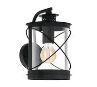 Eglo 94843 Aplique Hilburn, E27, 60 watts, Negro, 275 x 200 mm