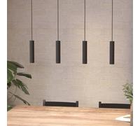 EGLO Almudaina lámpara colgante LED, negro, longitud 84 cm, 4 luces,