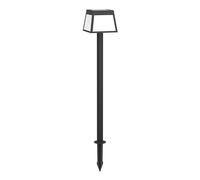 EGLO Altilia Lámpara solar led de pie, lámpara de exterior con estaca y sensor de movimiento, lámpara de pie solar para exteriores, lámpara exterior para jardín de plástico negro, IP44, 106 cm