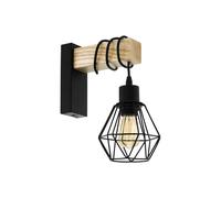 Eglo Aplique de pared acero negro industrial - Townshend5