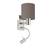 Eglo Aplique de pared LED PASTERI, aplique de pared textil