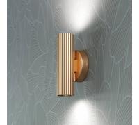 EGLO Aplique de pared Portillo, latón, altura 20 cm, 2 luces. Metal, GU10