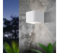 EGLO Aplique LED para exterior Doninni 1, blanco, 13 cm de ancho, 2 luces.